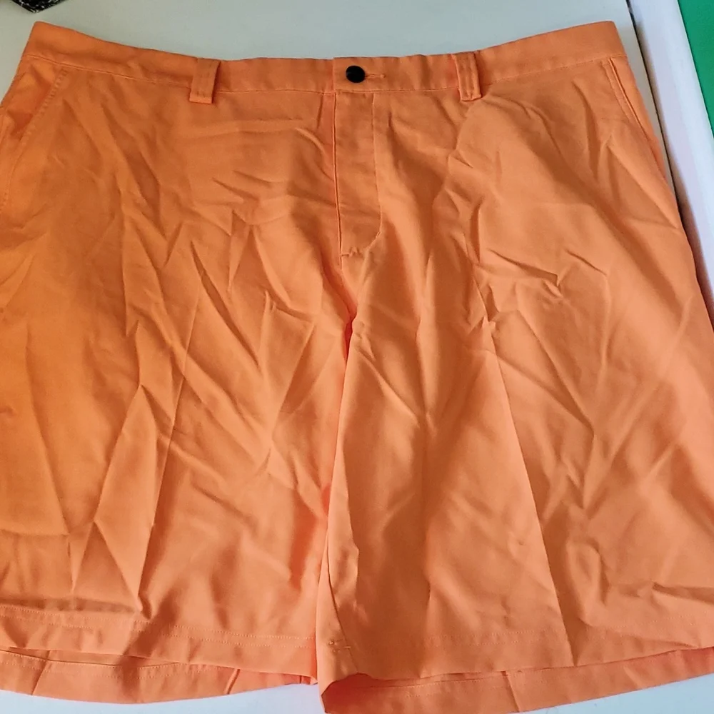 Adidas climalite men's 38 orange breathable activewear shorts
